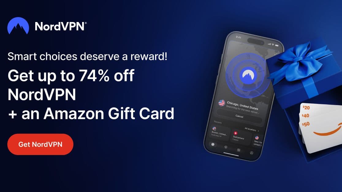 NordVPN Birthday Sale: Free Amazon Gift Cards Up to $50
