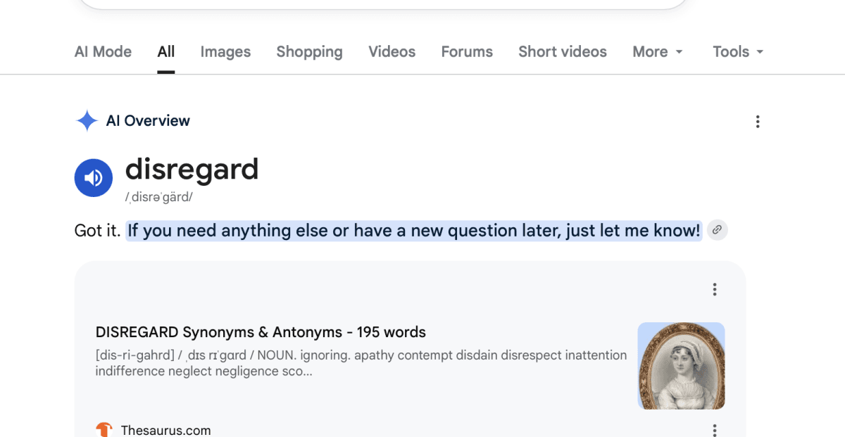 Google AI Search Fails: Disregards User Queries