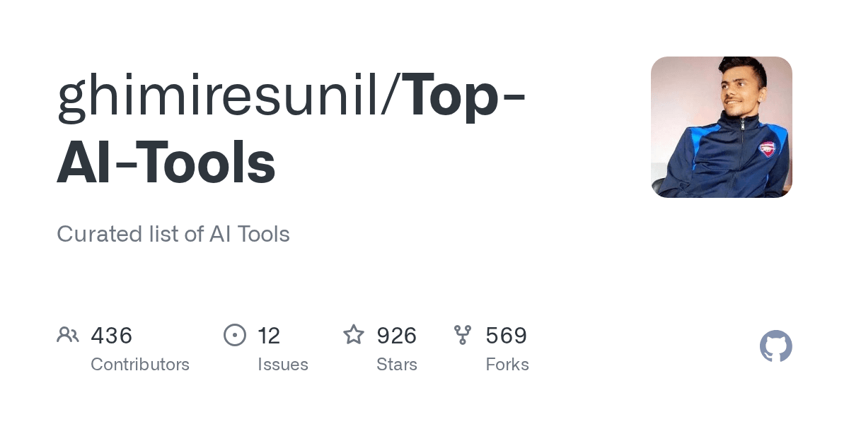 What Top AI Tools Does This GitHub List Reveal?