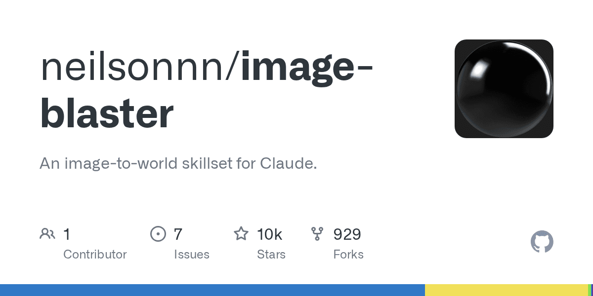 Image-Blaster Unlocks Image-to-World Skills for Claude