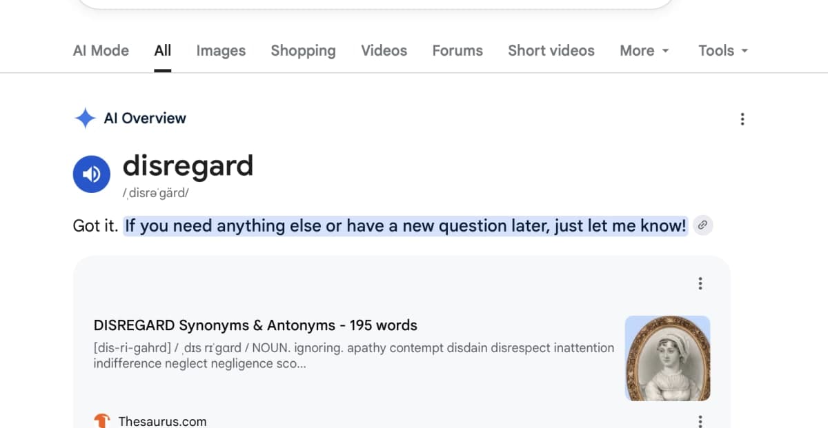 Google AI Search Fails: Disregards User Queries