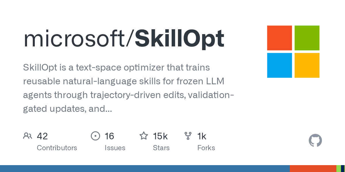 Microsoft SkillOpt Unlocks New Skills in Frozen LLMs.